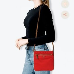 Michael Kors Nylon Kelsey Large Crossbody Bag in Red